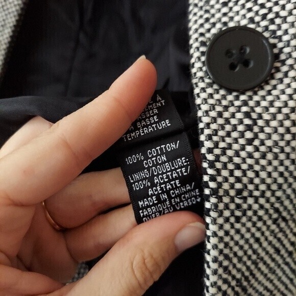 Ellen Tracy Blazer Jacket Grey Tweed 3/4 Sleeve Academia Sz 0 - Picture 6 of 10